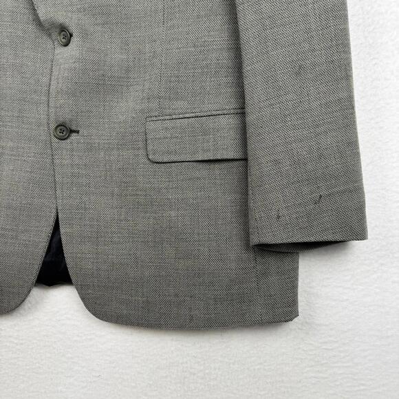 Vintage 80s 90s Yves Saint Laurent YSL Mens ~46 Gray Suit Blazer Coat Jacket - Picture 3 of 16